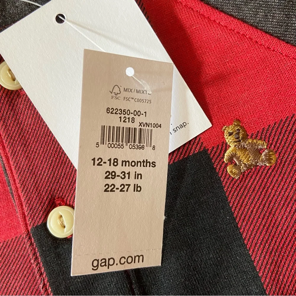 Baby Gap Buffalo plaid romper